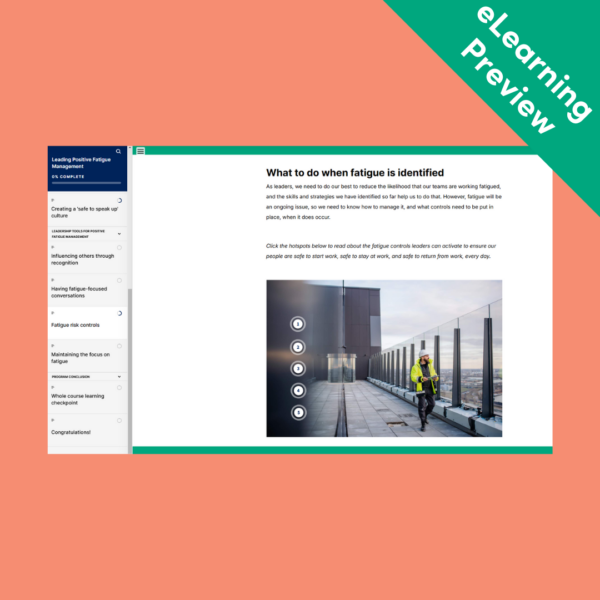 Fatigue management course online