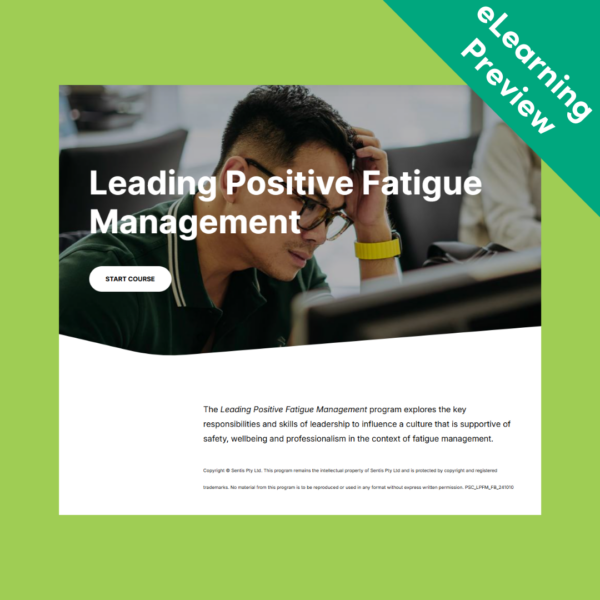 Fatigue management course online