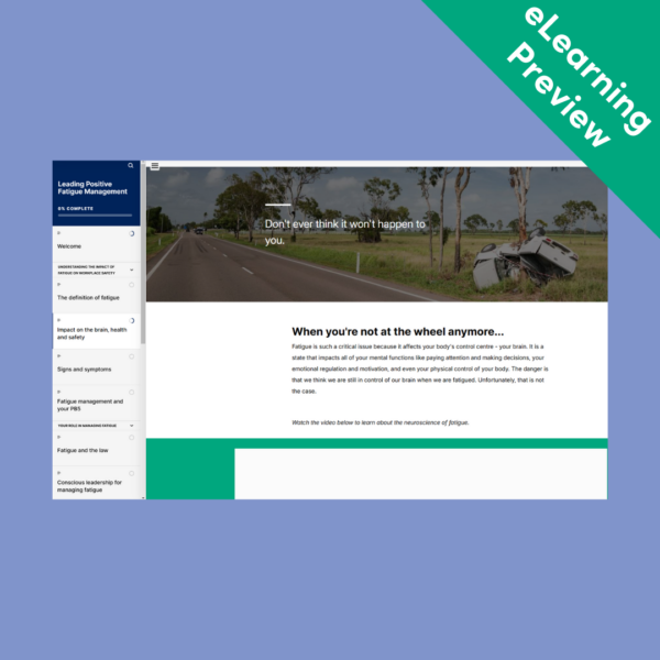 Fatigue management course online